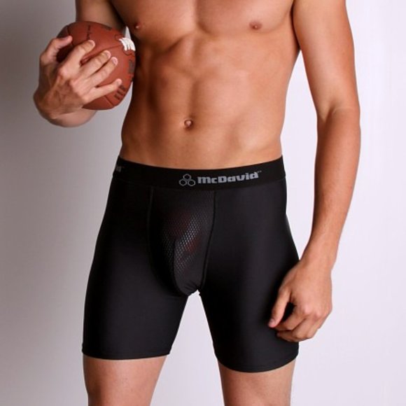 McDavid Premium Compression Shorts Ultra W/Cup Pocket Black Size Medium. - Picture 2 of 14